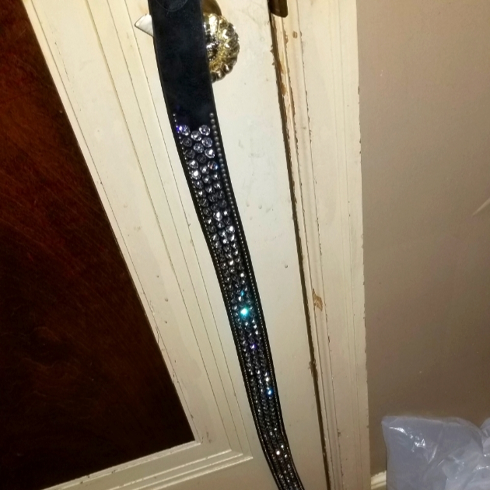 black rhinestone belt